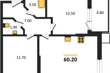 Фото №1: 2-комнатная квартира 60 м², 2/9 эт. - Краснодар, мкр. Парк Победы,