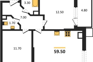 Фото №1: 2-комнатная квартира 59 м², 7/9 эт. - Краснодар, мкр. Парк Победы,