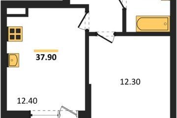 Фото №1: 1-комнатная квартира 37 м², 8/9 эт. - Краснодар, мкр. Парк Победы,