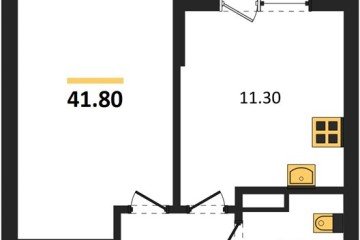 Фото №1: 1-комнатная квартира 41 м², 6/9 эт. - Краснодар, мкр. Парк Победы,
