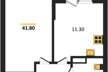 Фото №1: 1-комнатная квартира 41 м², 8/9 эт. - Краснодар, мкр. Парк Победы,