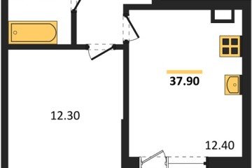 Фото №1: 1-комнатная квартира 37 м², 8/9 эт. - Краснодар, мкр. Парк Победы,