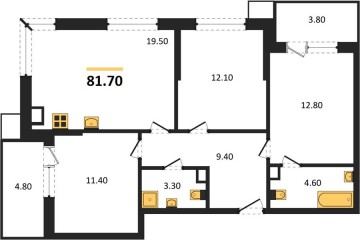 Фото №1: 3-комнатная квартира 81 м², 7/9 эт. - Краснодар, мкр. Парк Победы,