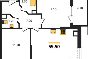 Фото №1: 2-комнатная квартира 59 м², 7/9 эт. - Краснодар, мкр. Парк Победы,