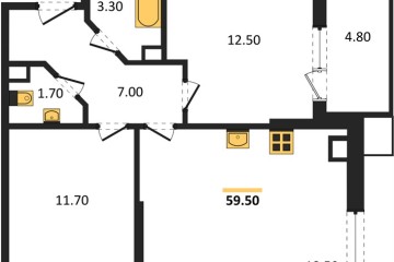 Фото №1: 2-комнатная квартира 59 м², 9/9 эт. - Краснодар, мкр. Парк Победы,