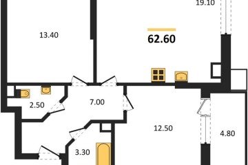 Фото №1: 2-комнатная квартира 62 м², 8/9 эт. - Краснодар, мкр. Парк Победы,
