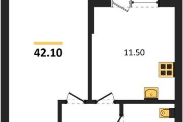 Фото №1: 1-комнатная квартира 42 м², 2/9 эт. - Краснодар, мкр. Парк Победы,