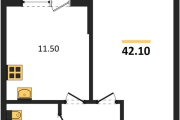 Фото №1: 1-комнатная квартира 42 м², 2/9 эт. - Краснодар, мкр. Парк Победы,