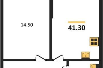 Фото №1: 1-комнатная квартира 41 м², 2/9 эт. - Краснодар, мкр. Парк Победы,
