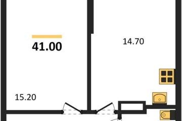 Фото №1: 1-комнатная квартира 41 м², 4/9 эт. - Краснодар, мкр. Парк Победы,