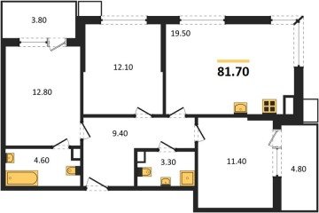 Фото №1: 3-комнатная квартира 81 м², 3/9 эт. - Краснодар, мкр. Парк Победы,