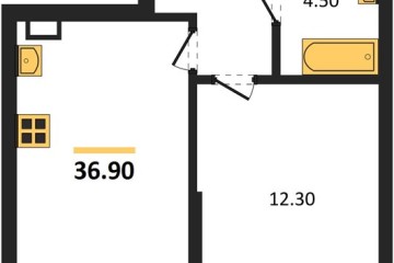 Фото №1: 1-комнатная квартира 36 м², 4/9 эт. - Краснодар, мкр. Парк Победы,