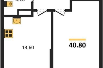 Фото №1: 1-комнатная квартира 40 м², 4/9 эт. - Краснодар, мкр. Парк Победы,