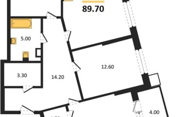 Фото №1: 3-комнатная квартира 89 м², 3/16 эт. - Краснодар, мкр. Парк Победы,