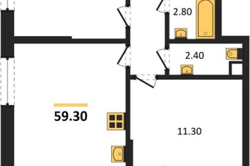 Фото №1: 2-комнатная квартира 59 м², 4/16 эт. - Краснодар, мкр. Парк Победы,