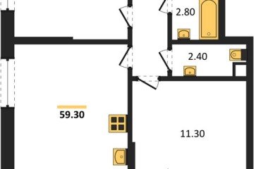 Фото №1: 2-комнатная квартира 59 м², 5/16 эт. - Краснодар, мкр. Парк Победы,