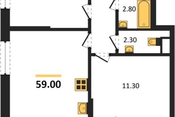 Фото №1: 2-комнатная квартира 59 м², 10/16 эт. - Краснодар, мкр. Парк Победы,