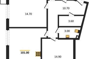 Фото №1: 3-комнатная квартира 101 м², 2/16 эт. - Краснодар, мкр. Парк Победы,