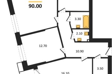 Фото №1: 3-комнатная квартира 90 м², 2/16 эт. - Краснодар, мкр. Парк Победы,