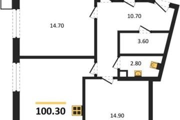 Фото №1: 3-комнатная квартира 100 м², 4/16 эт. - Краснодар, мкр. Парк Победы,