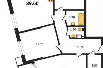 Фото №1: 3-комнатная квартира 89 м², 8/16 эт. - Краснодар, мкр. Парк Победы,
