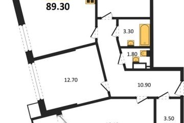 Фото №1: 3-комнатная квартира 89 м², 15/16 эт. - Краснодар, мкр. Парк Победы,