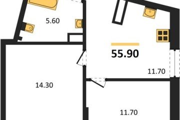 Фото №1: 2-комнатная квартира 55 м², 15/16 эт. - Краснодар, мкр. Парк Победы,