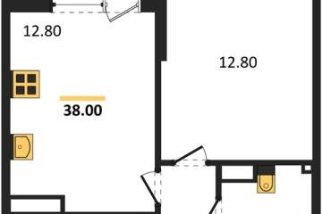 Фото №1: 1-комнатная квартира 38&nbsp;м², 10/16&nbsp;эт. - Краснодар, мкр. Парк Победы, 