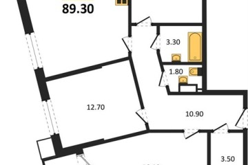 Фото №1: 3-комнатная квартира 89 м², 13/16 эт. - Краснодар, мкр. Парк Победы,