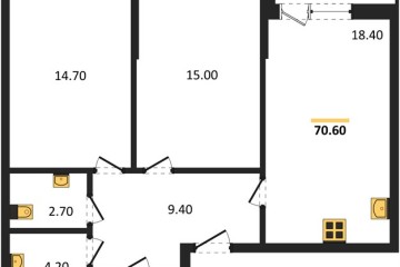 Фото №1: 2-комнатная квартира 70 м², 2/16 эт. - Краснодар, мкр. Парк Победы,