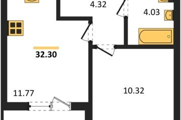 Фото №1: 1-комнатная квартира 32 м², 2/9 эт. - Краснодар, мкр. ЖК Тёплые Края,