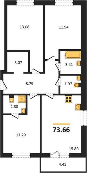 Фото №1: 3-комнатная квартира 74&nbsp;м², 2/9&nbsp;эт. - Краснодар, Прикубанский внутригородской округ, мкр. ЖК Тёплые Края