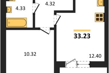 Фото №1: 1-комнатная квартира 32 м², 1/9 эт. - Краснодар, мкр. ЖК Тёплые Края,