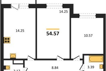 Фото №1: 2-комнатная квартира 54 м², 5/9 эт. - Краснодар, мкр. ЖК Тёплые Края,