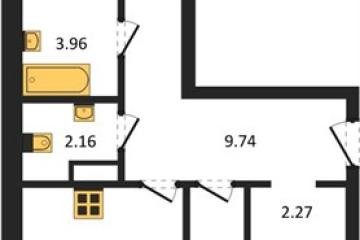 Фото №1: 2-комнатная квартира 59 м², 9/9 эт. - Краснодар, мкр. ЖК Тёплые Края,