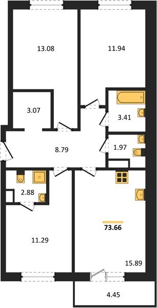 Фото №1: 3-комнатная квартира 72&nbsp;м², 2/9&nbsp;эт. - Краснодар, Прикубанский внутригородской округ, мкр. ЖК Тёплые Края