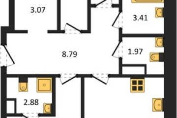 Фото №1: 3-комнатная квартира 72 м², 5/9 эт. - Краснодар, мкр. ЖК Тёплые Края,