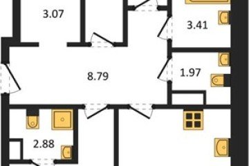 Фото №1: 3-комнатная квартира 73 м², 6/9 эт. - Краснодар, мкр. ЖК Тёплые Края,