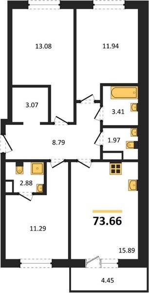 Фото №1: 3-комнатная квартира 73&nbsp;м², 6/9&nbsp;эт. - Краснодар, Прикубанский внутригородской округ, мкр. ЖК Тёплые Края