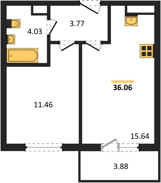 Фото №1: 1-комнатная квартира 35&nbsp;м², 2/9&nbsp;эт. - Краснодар, Прикубанский внутригородской округ, мкр. ЖК Тёплые Края