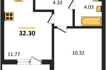 Фото №1: 1-комнатная квартира 32 м², 6/9 эт. - Краснодар, мкр. ЖК Тёплые Края,