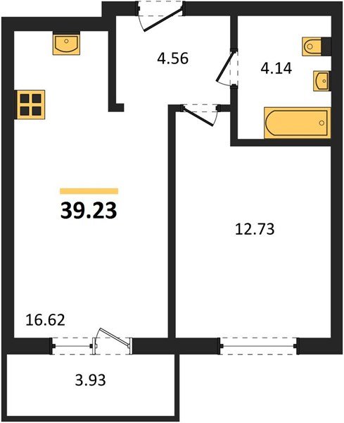 Фото №1: 1-комнатная квартира 39&nbsp;м², 7/18&nbsp;эт. - Краснодар, Прикубанский внутригородской округ, мкр. ЖК Тёплые Края