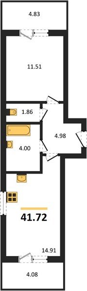 Фото №1: 1-комнатная квартира 41&nbsp;м², 16/18&nbsp;эт. - Краснодар, Прикубанский внутригородской округ, мкр. ЖК Тёплые Края
