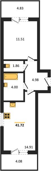 Фото №1: 1-комнатная квартира 41&nbsp;м², 18/18&nbsp;эт. - Краснодар, Прикубанский внутригородской округ, мкр. ЖК Тёплые Края