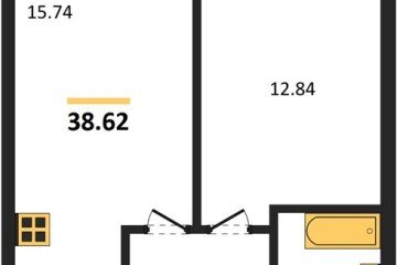 Фото №1: 1-комнатная квартира 38 м², 15/18 эт. - Краснодар, мкр. ЖК Тёплые Края,