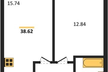 Фото №1: 1-комнатная квартира 38 м², 16/18 эт. - Краснодар, мкр. ЖК Тёплые Края,