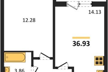 Фото №1: 1-комнатная квартира 37 м², 3/18 эт. - Краснодар, мкр. ЖК Тёплые Края,