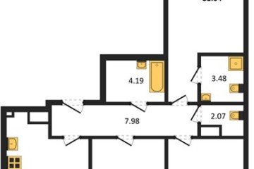 Фото №1: 3-комнатная квартира 81 м², 8/18 эт. - Краснодар, мкр. ЖК Тёплые Края,
