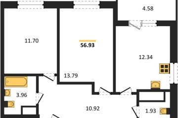Фото №1: 2-комнатная квартира 56 м², 5/18 эт. - Краснодар, мкр. ЖК Тёплые Края,