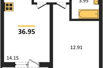 Фото №1: 1-комнатная квартира 36 м², 14/18 эт. - Краснодар, мкр. ЖК Тёплые Края,